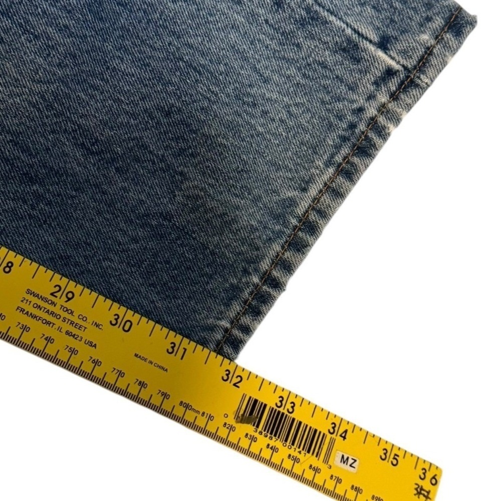 Levi's 501 Mens Jeans Button Fly Blue Work Straight Leg W36 L34 Actual W35 x L32 - Picture 8 of 9